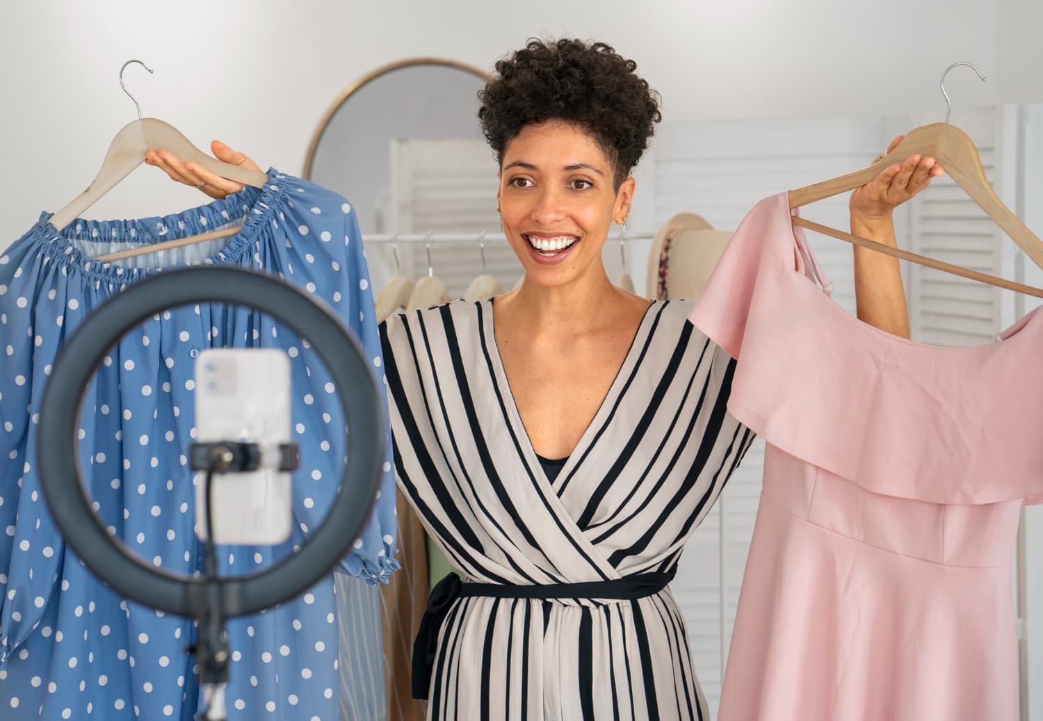 AI virtual try-on previewing clothing on a model or your photo