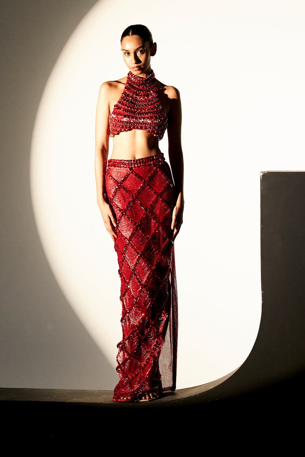 Scarlet  Nile Embellished Crystal Skirt Top — gallery 1