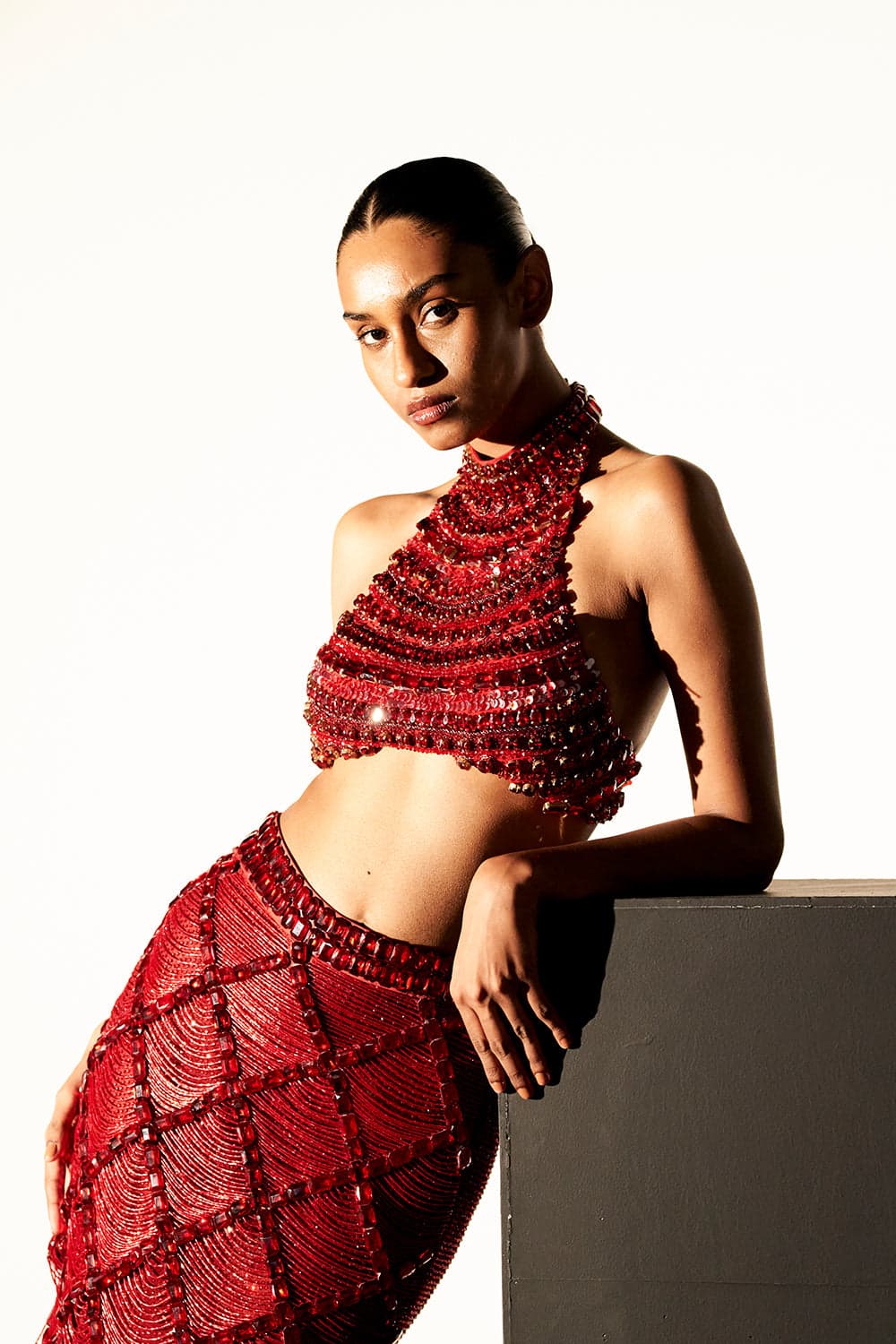 Scarlet  Nile Embellished Crystal Skirt Top — gallery 2