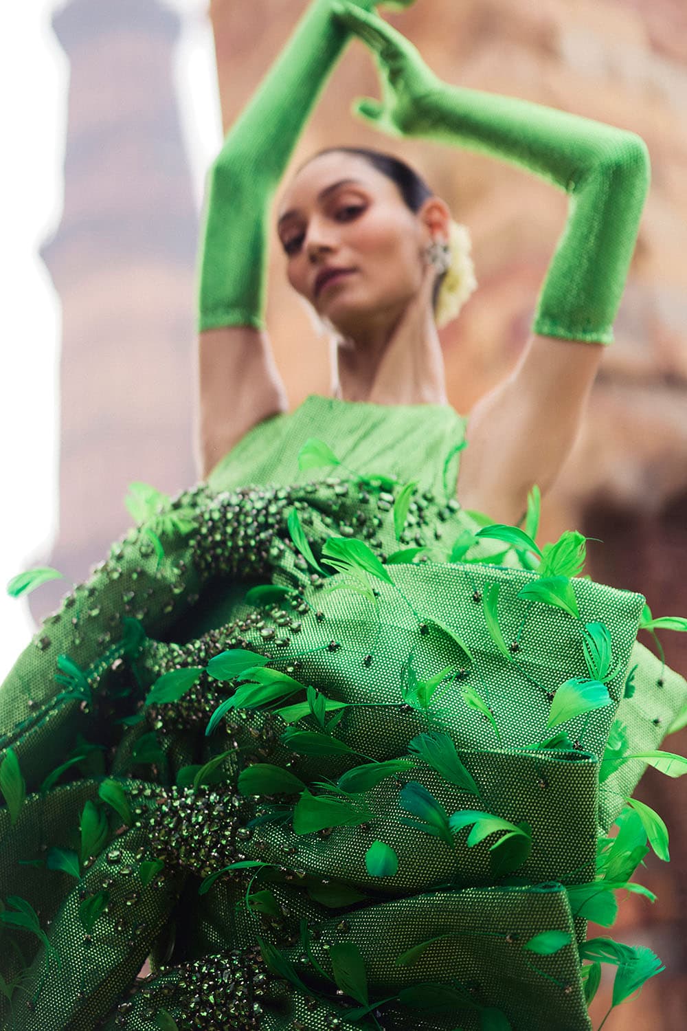 Sateyi Green Bow Dress — gallery 2