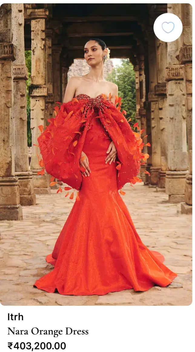 Product card for Red Silk Slip Dress