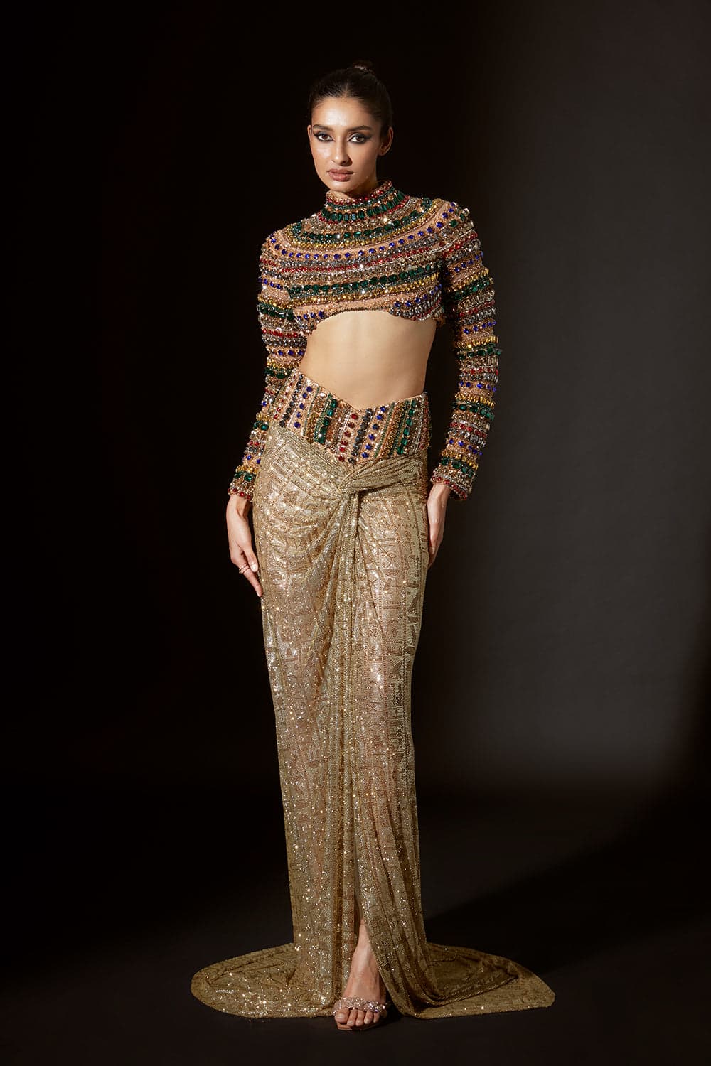 Pharaoh'S Finery Embellished Crystal Top Skirt — gallery 1