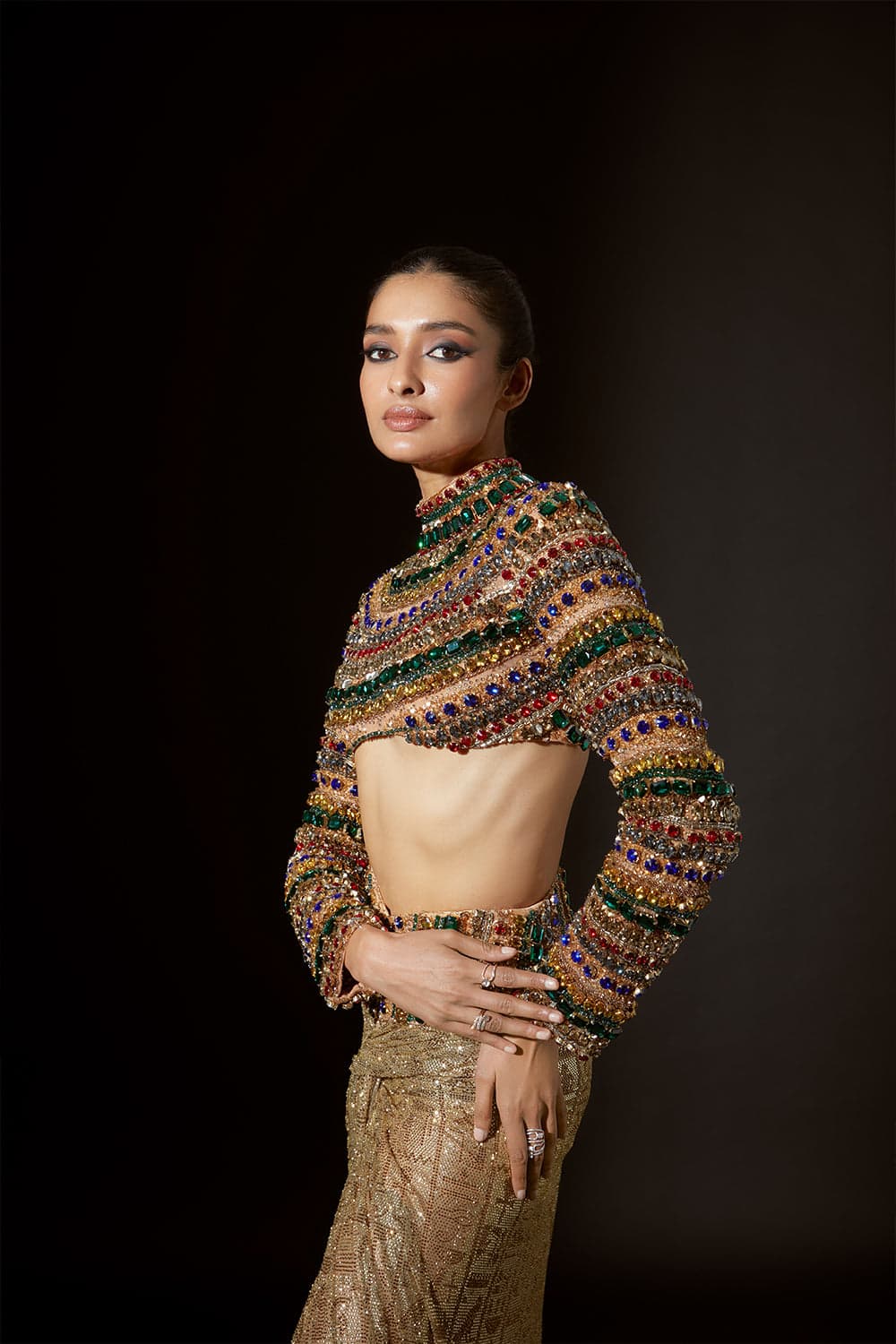 Pharaoh'S Finery Embellished Crystal Top Skirt — gallery 2